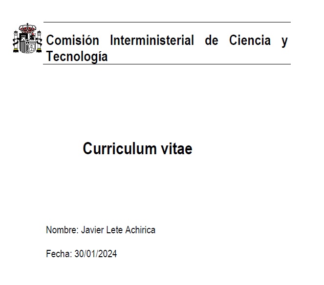 CV Javier Lete